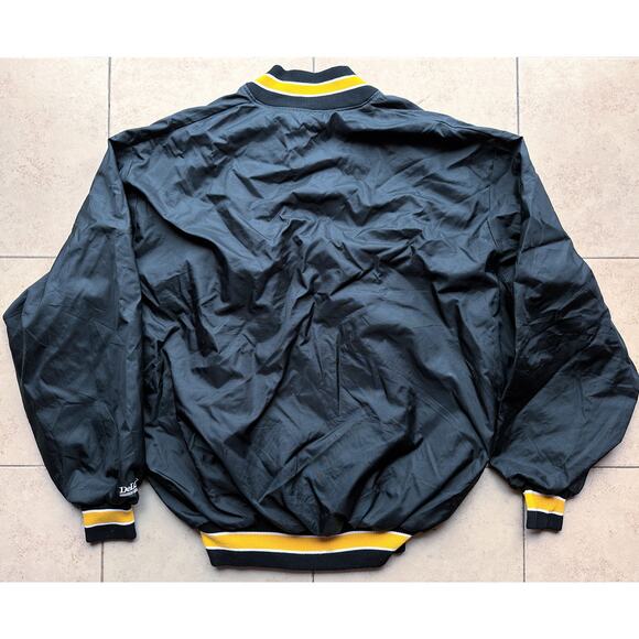 Boston Bruins 90s DeLONG windbreaker Pullover jacket 2XL blk gold NHL hockey vtg - Picture 4 of 6